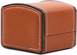 Watch Box Jewelry Storage Box Leather Packaging Box Gift Box Clamshell (Color : Brown)