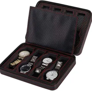 Watch Jewelry Box Leather Portable Zipper 8 Watch Box Leather Bag Jewelry Display Box Watch Box lofty ambition