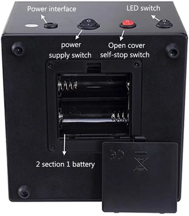 Watch Winder Box, Automatic Mechanical Watches Display Box with LED Light 5 Rotation Modes- Available in 8 Styles (D)