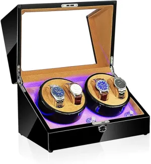 Watch Winder Box, LED Light 5 Rotation Mode Automatic Mechanical Watches Display Box - Available in 5 Styles Watch Winder Display Watch Box Watch Storage Gift