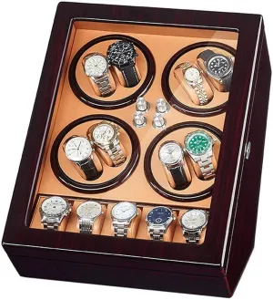 Watch Winders, Automatic Wood Watch Winder Display Box 6 7 Storages,Watch Winder Box for Men,Women's Jewelry Box/Watch Box Watch Winder Storage Display Box (A A)