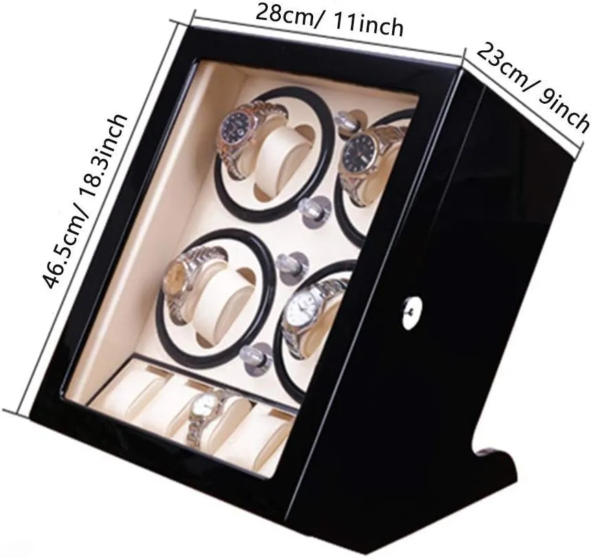 Watch Winders, Automatic Wood Watch Winder Display Box 6 7 Storages,Watch Winder Box for Men,Women's Jewelry Box/Watch Box Watch Winder Storage Display Box (A A)