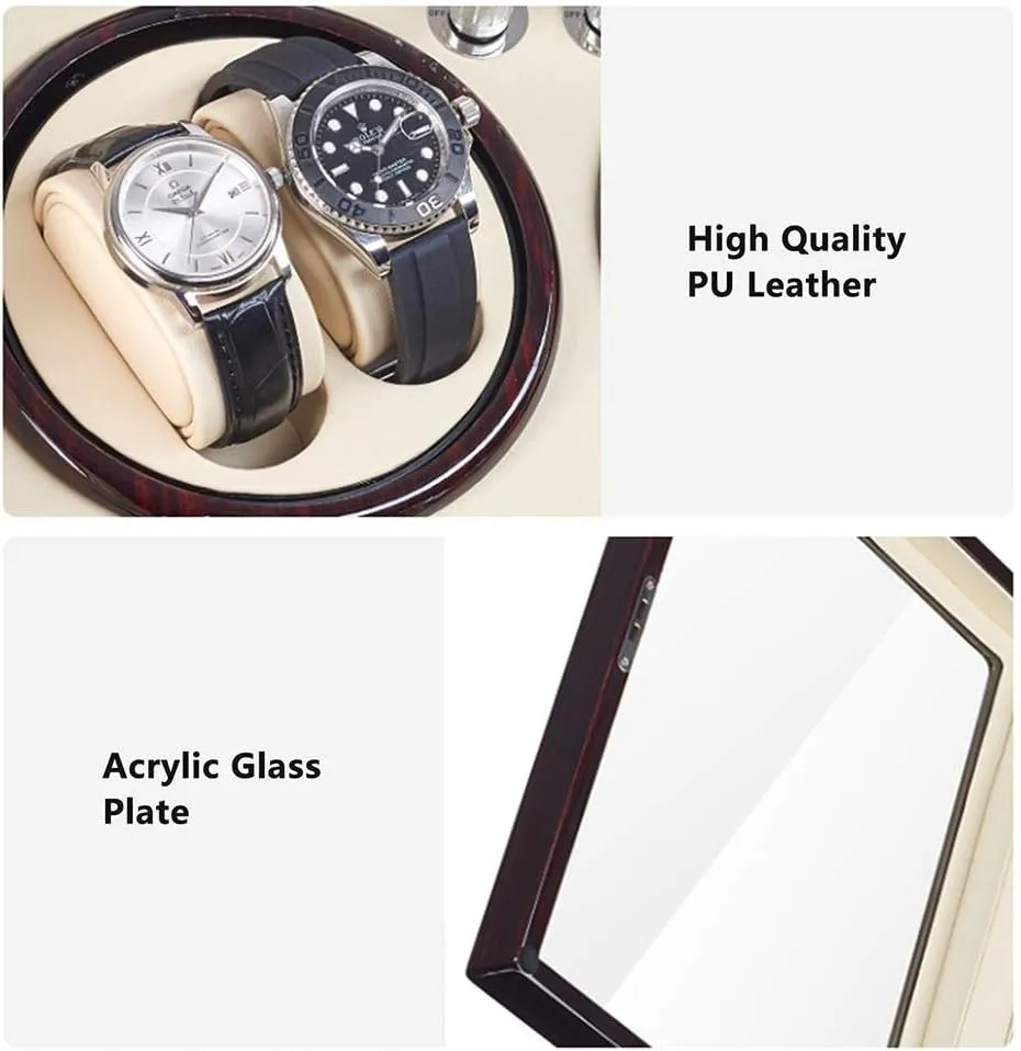 Watch Winders, Automatic Wood Watch Winder Display Box 6 7 Storages,Watch Winder Box for Men,Women's Jewelry Box/Watch Box Watch Winder Storage Display Box (A A)