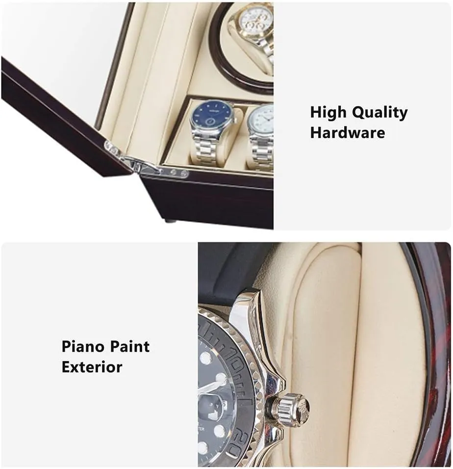 Watch Winders, Automatic Wood Watch Winder Display Box 6 7 Storages,Watch Winder Box for Men,Women's Jewelry Box/Watch Box Watch Winder Storage Display Box (A A)