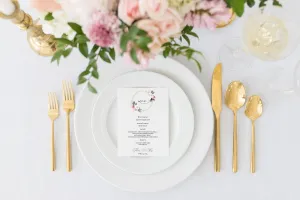 Wedding Menu Printable, Wedding Menu Template, Rustic Menu, Printable Menu Card, Instant Download Editable Templett - Fleur