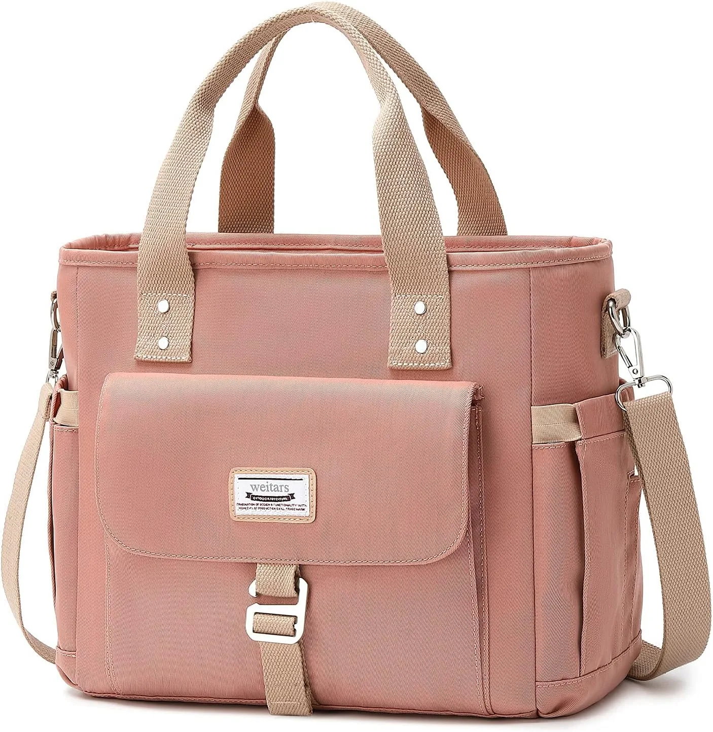 Weitars Lunch Bag for Women Work,Insulated Lunch Box Extra Large Lunch Tote Bag,Wide-Open Tote Cooler Bag With Removable Shoulder Strap with Side Pocket,Lunchbag For Picnic Hiking Beach