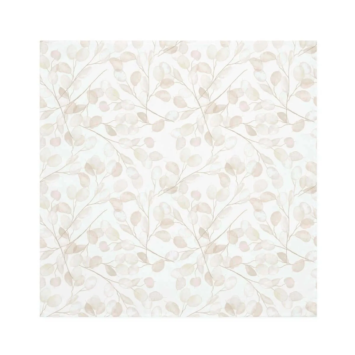 White & Tan Lunaria Floral 4 Pc. Napkins set