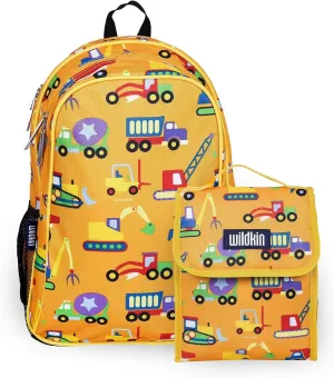 Wildkin 15 Inch Kids Backpack Bundle with Lunch Bag (Under Construction)