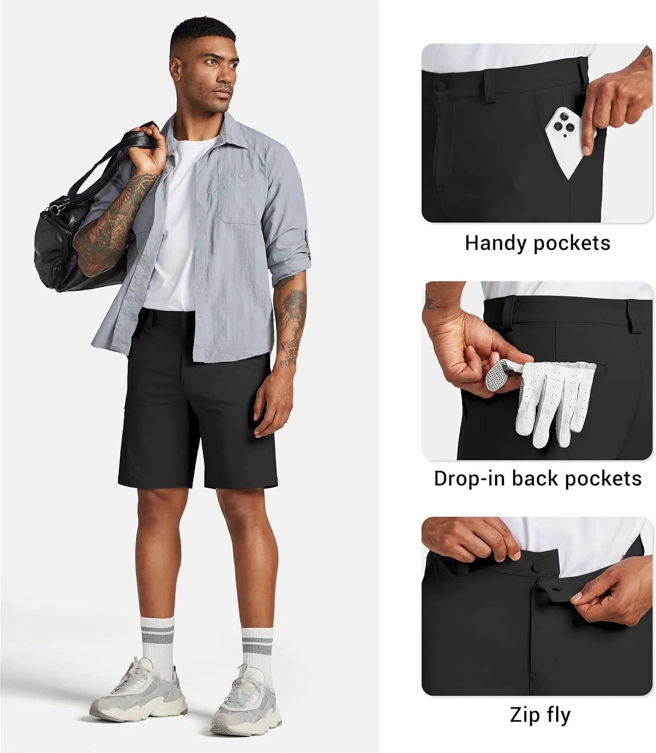 Willit Men's Golf Shorts Stretch Dress Shorts Cargo Quick Dry Athletic Casual Shorts with Pockets 7" 9" 11"