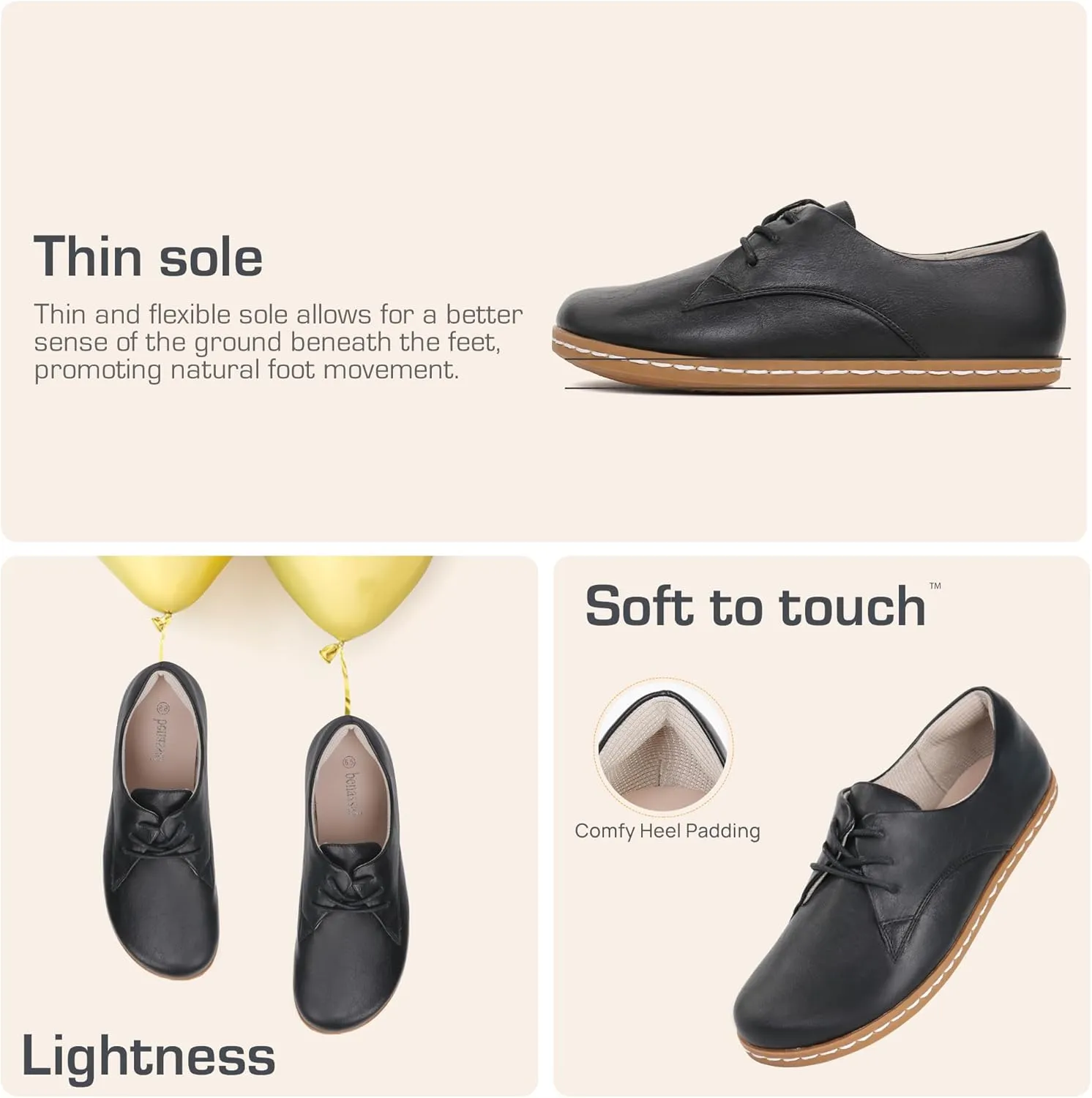 Women Barefoot Dress Shoes Wide Toe Box Shoes Oxfords Shoes