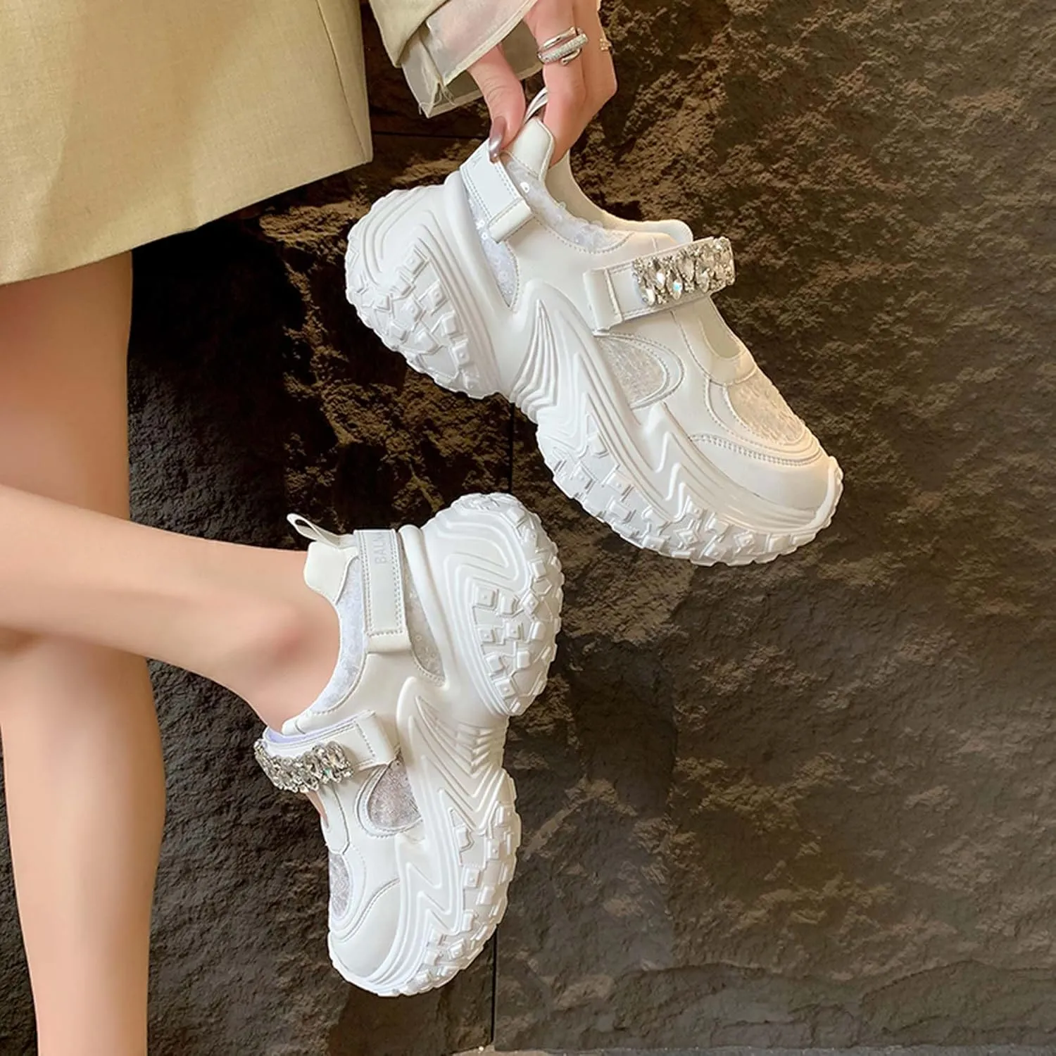 Women Comfortable Shoes with Arch Support - Versatile Casual to Dressy Footwear with Buckle Strap - Lightweight EVA Outsole