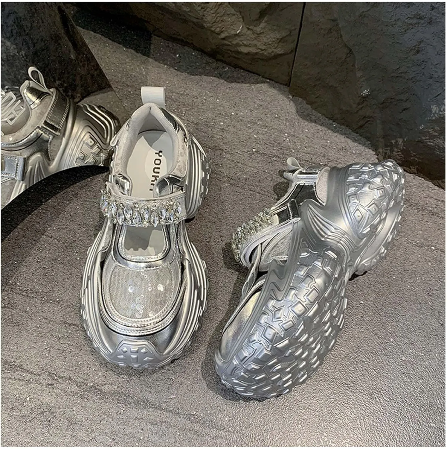 Women Comfortable Shoes with Arch Support - Versatile Casual to Dressy Footwear with Buckle Strap - Lightweight EVA Outsole