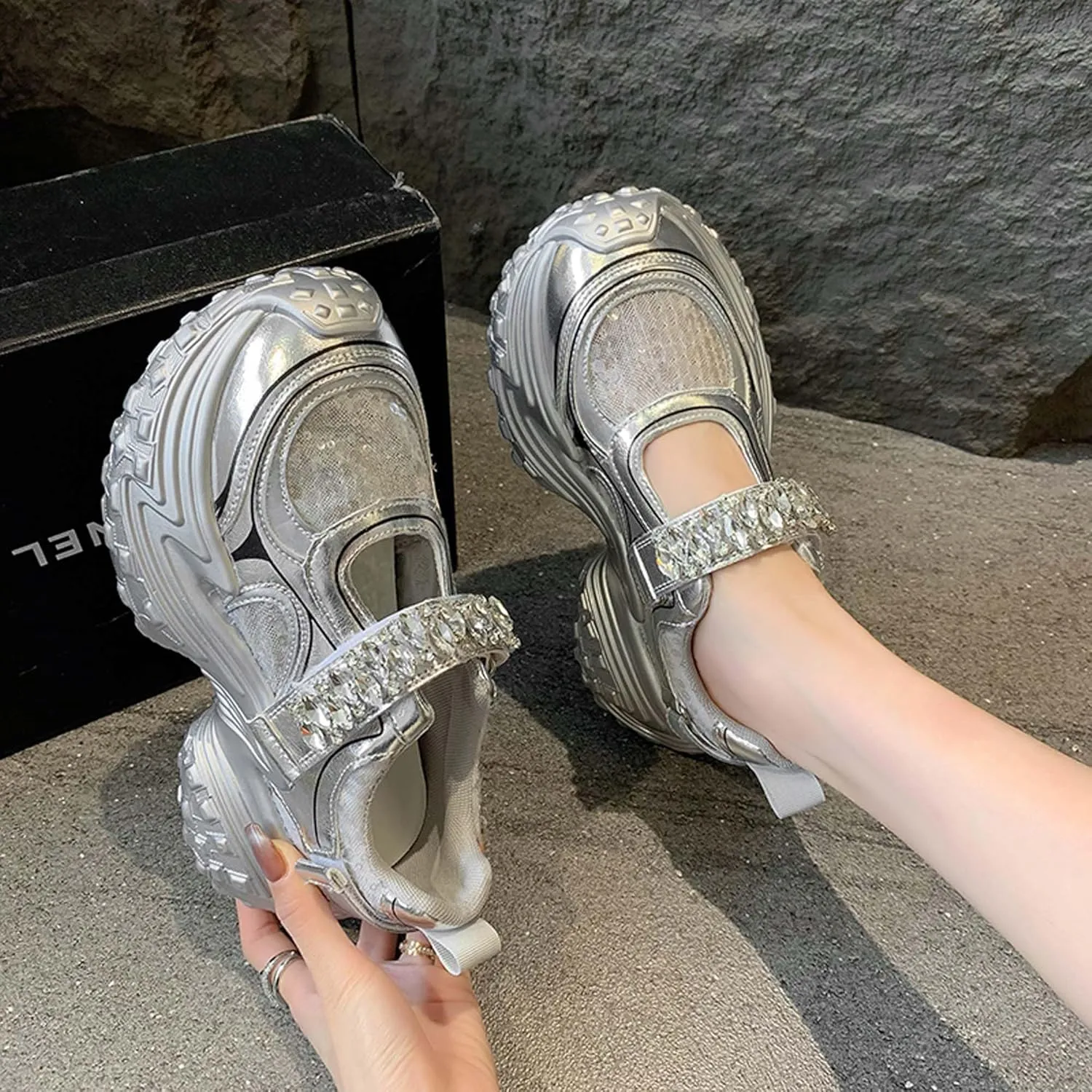 Women Comfortable Shoes with Arch Support - Versatile Casual to Dressy Footwear with Buckle Strap - Lightweight EVA Outsole