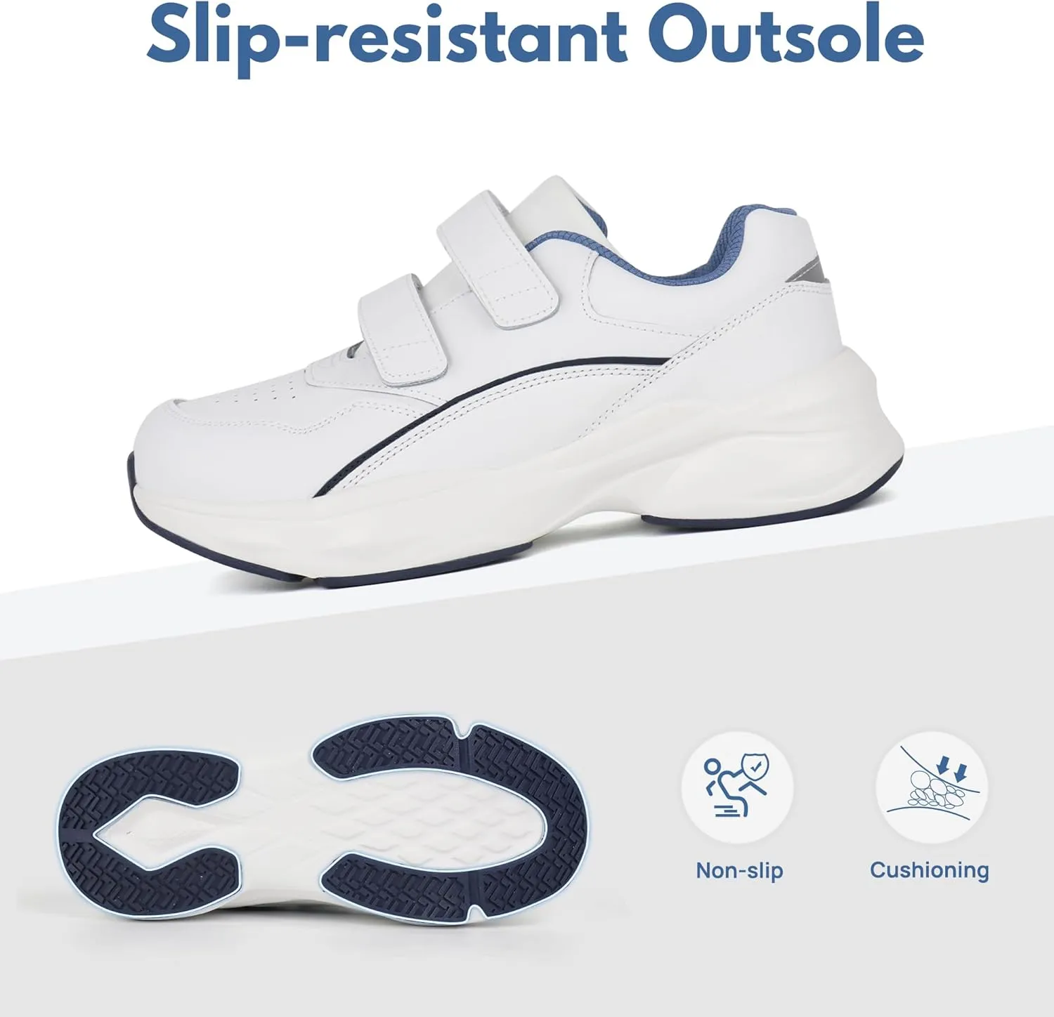 Women Diabetic Leather Shoes Orthopedic Walking Shoes Wide Toe Box Shoes