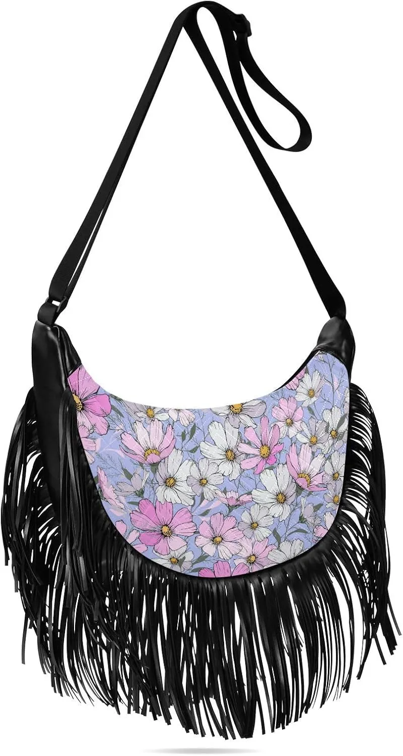 Women Fringe Tassel Cross Body Bag Leisure Shoulder Bag