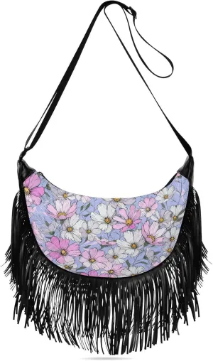 Women Fringe Tassel Cross Body Bag Leisure Shoulder Bag