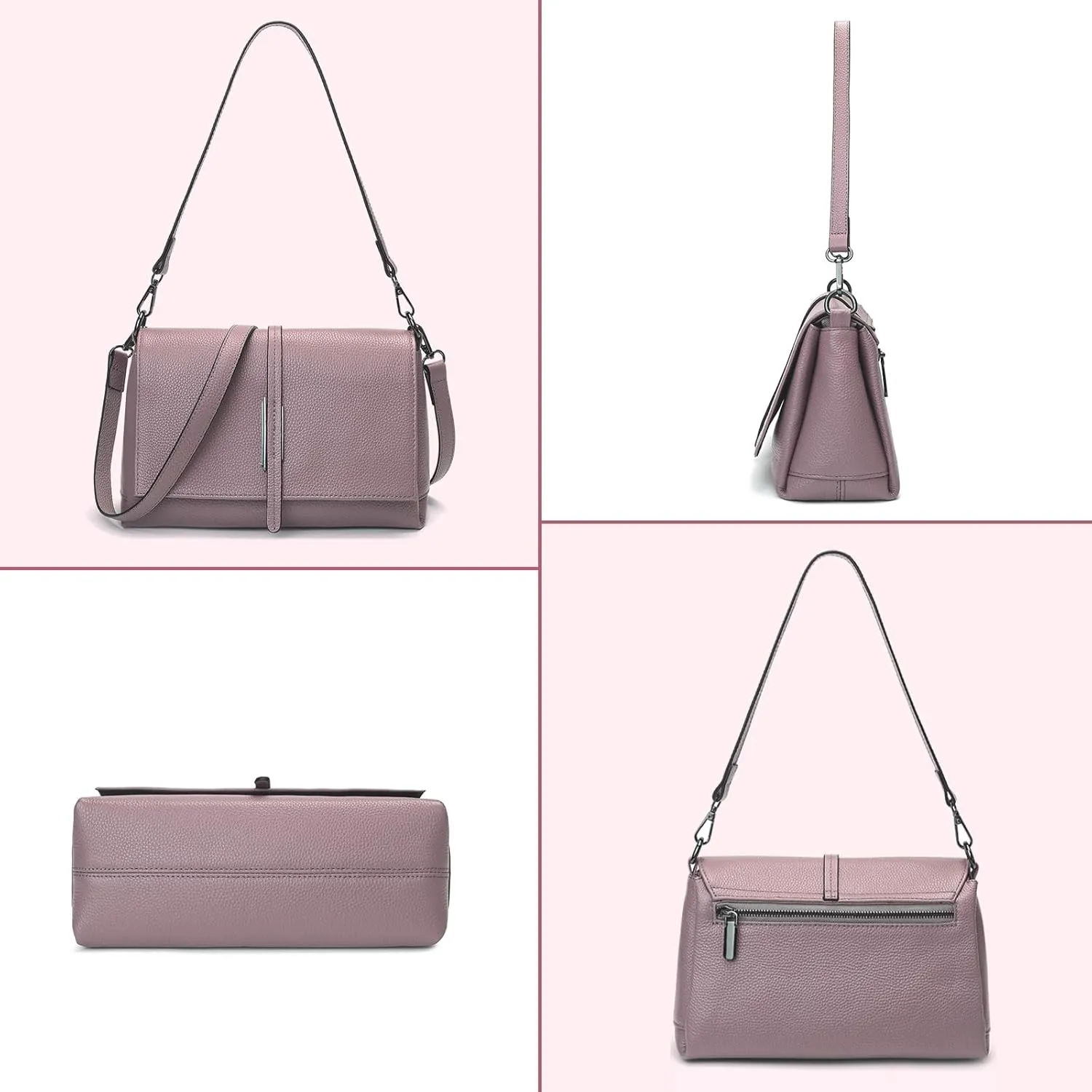 Women Genuine Leather Shoulder Bags Classic Crossbody Purses for Lady Handbag