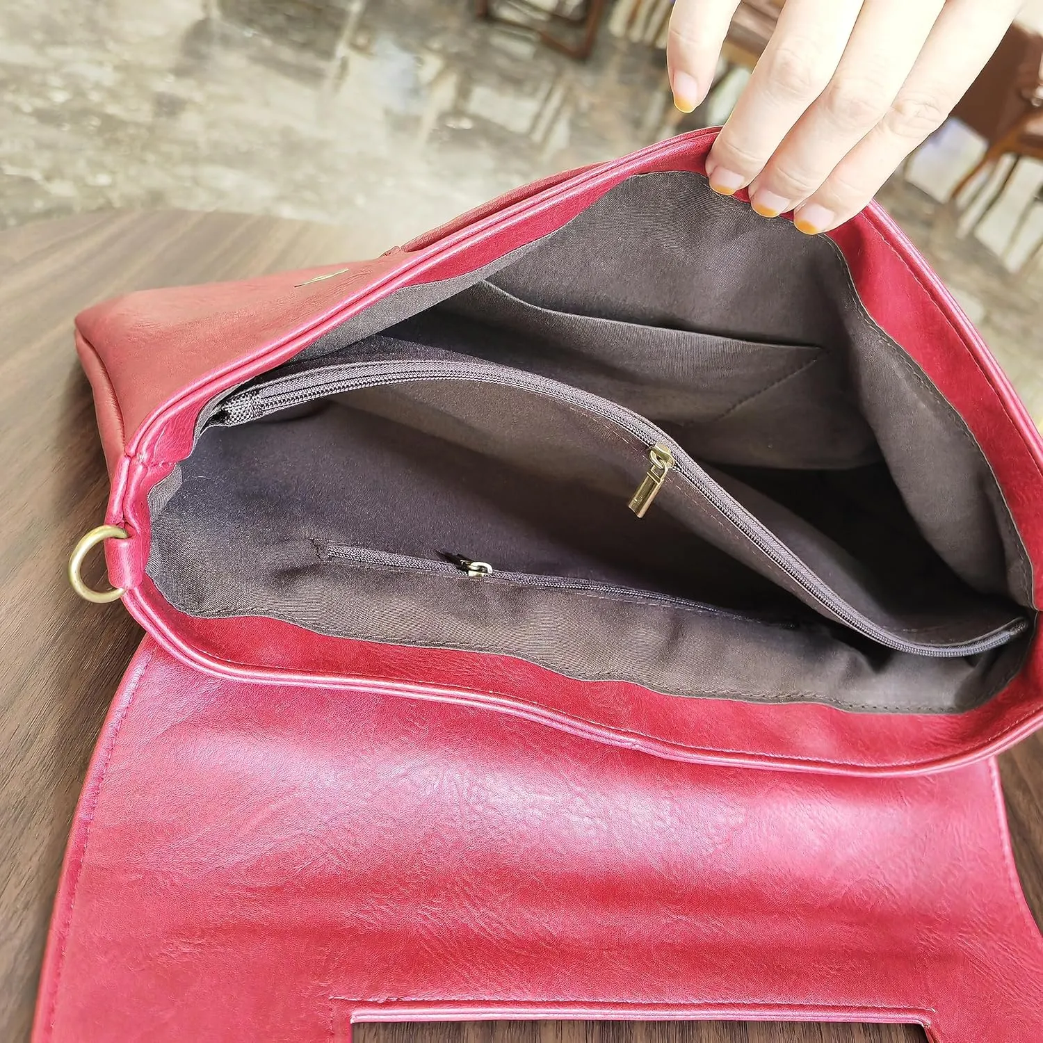 Women Handbags PU Leather Female Clutch Handbag Messenger Bag Large Solid High Capacity
