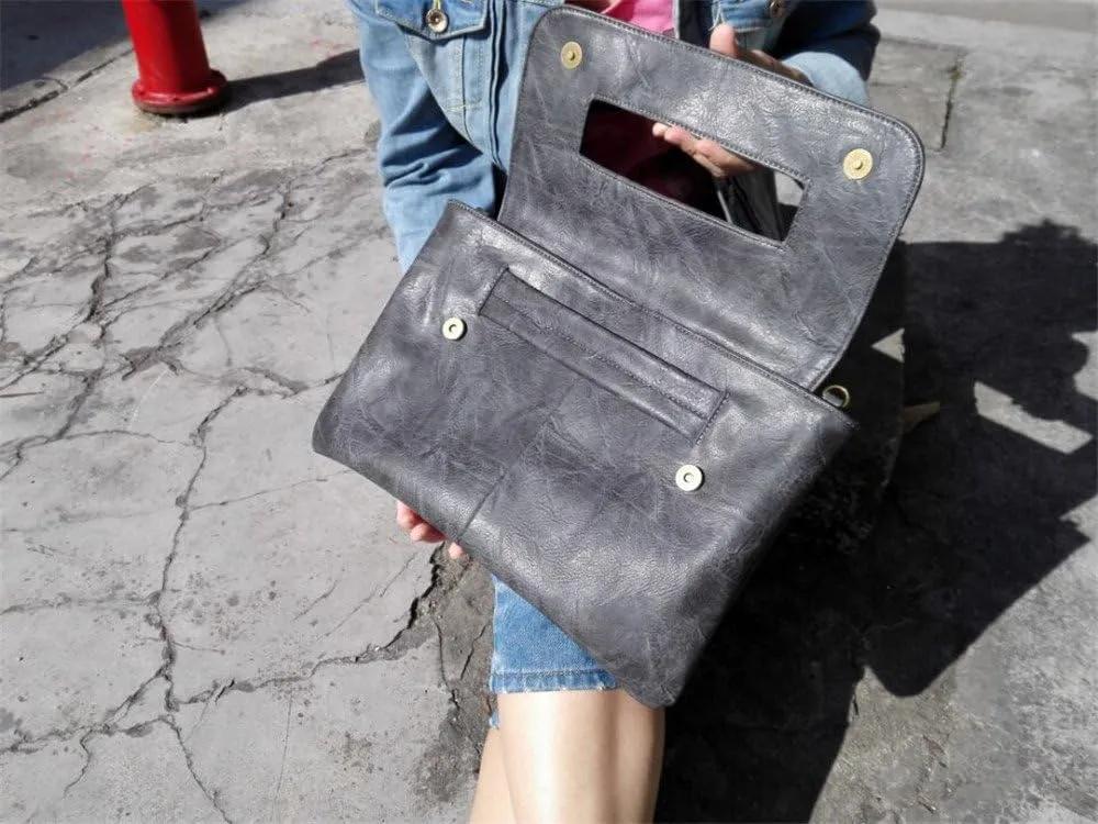 Women Handbags PU Leather Female Clutch Handbag Messenger Bag Large Solid High Capacity