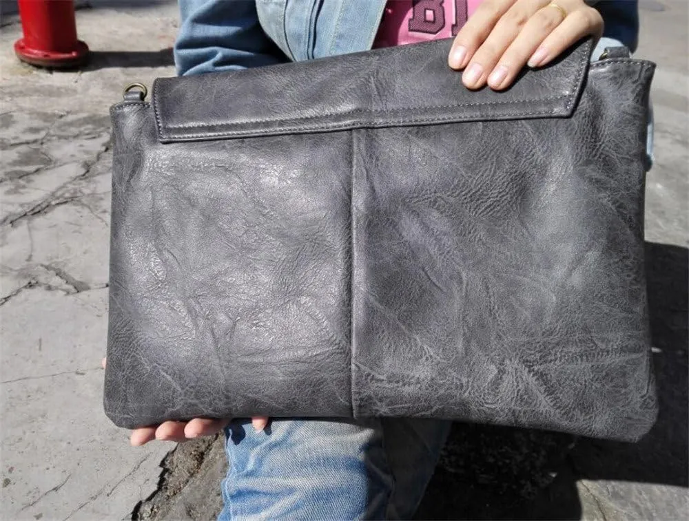 Women Handbags PU Leather Female Clutch Handbag Messenger Bag Large Solid High Capacity