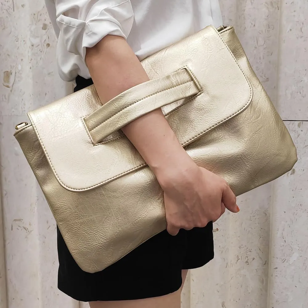 Women Handbags PU Leather Female Clutch Handbag Messenger Bag Large Solid High Capacity