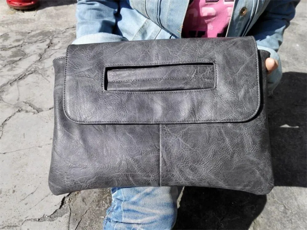 Women Handbags PU Leather Female Clutch Handbag Messenger Bag Large Solid High Capacity