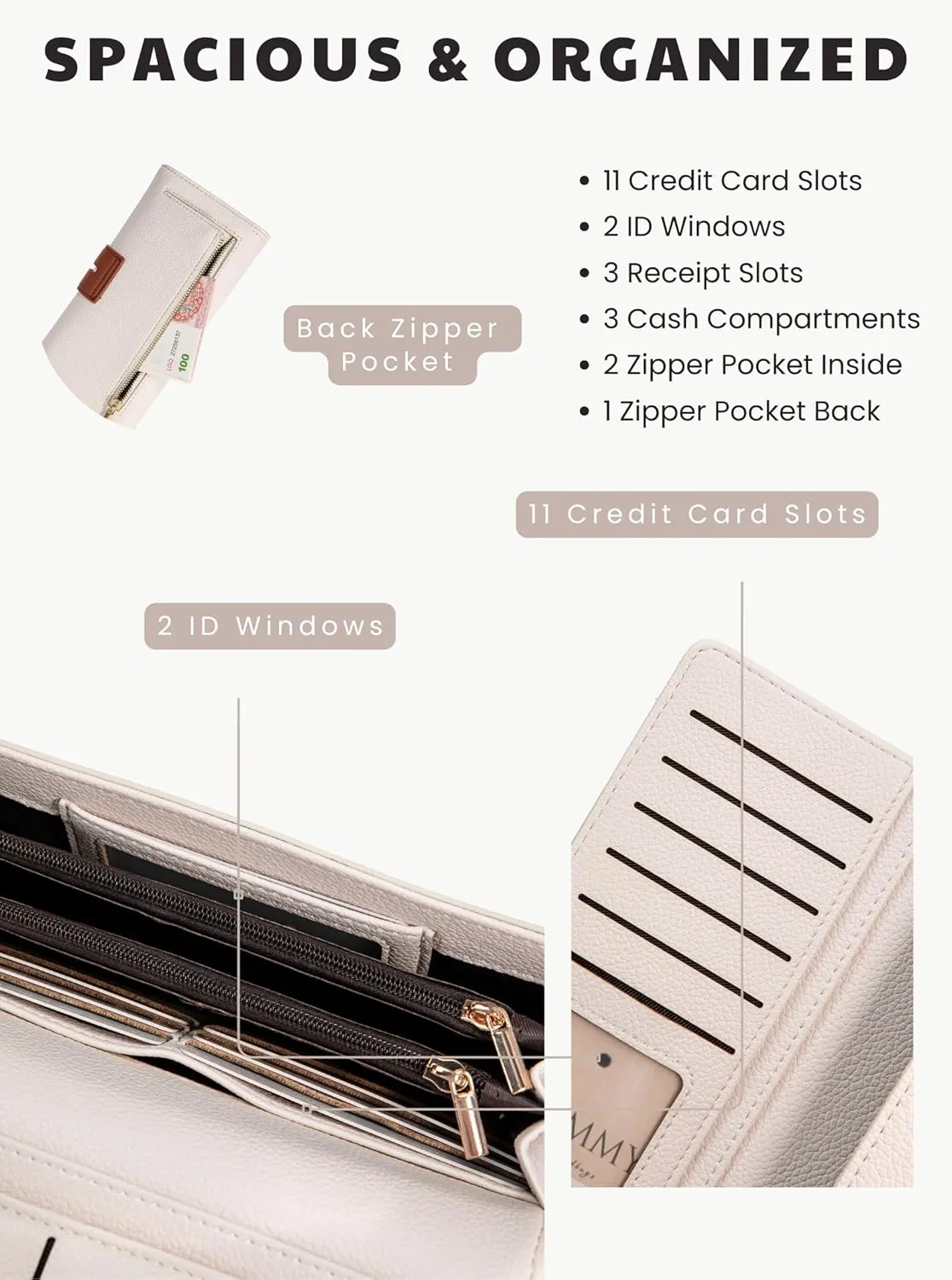 Women Leather Wallet Designer Long Clutch Large Capacity Bifold Multi Credit Card Holder Ladies Gifts