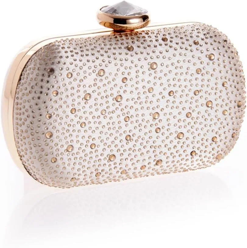 Women's Bag Exception Business Studded Finger Dinner Party Bag Korean Rhinestone Craft Bag(E)