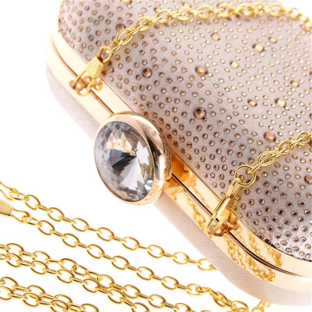 Women's Bag Exception Business Studded Finger Dinner Party Bag Korean Rhinestone Craft Bag(E)