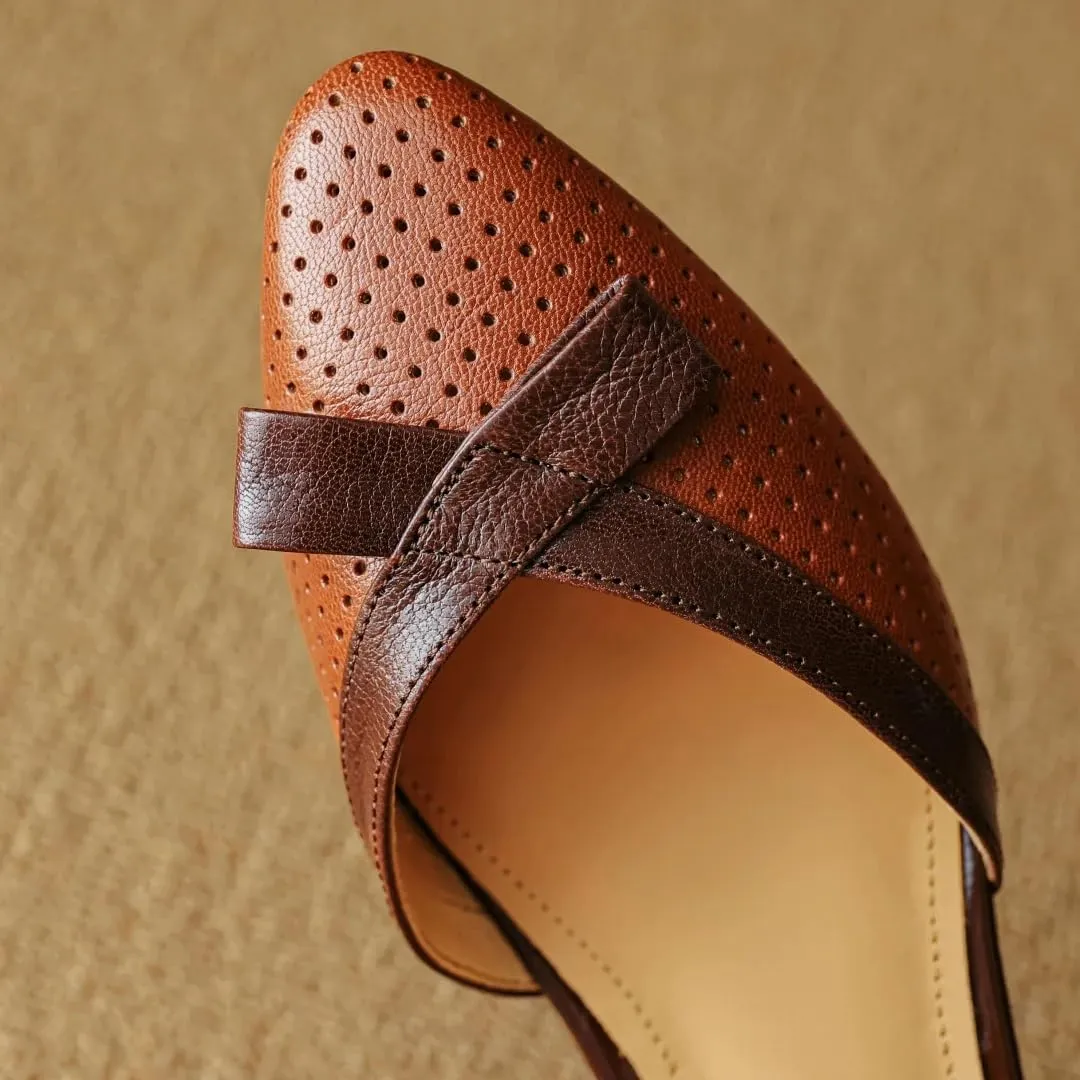 Womens Buckle Strap Ankle Strap Flat Heel Cover Heel Open Side Vamp Sandals Sheepskin Hollow Out Summer Sandals