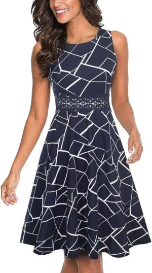 Women's Cocktail Dress Prom Formal Wedding Party Dress Sleeveless Lace Chiffon Ruffle Dresses