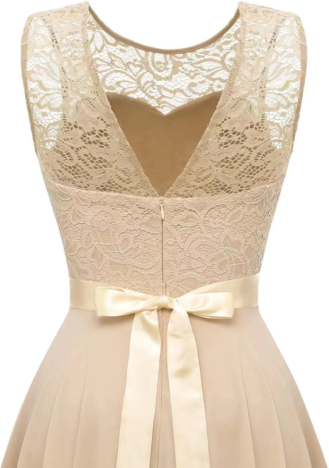 Women's Cocktail Dresses 2025 Trendy Elegant Lace Ruffle Hem Chiffon Dress Wedding Guest Evening Party Bridesmaid Dress