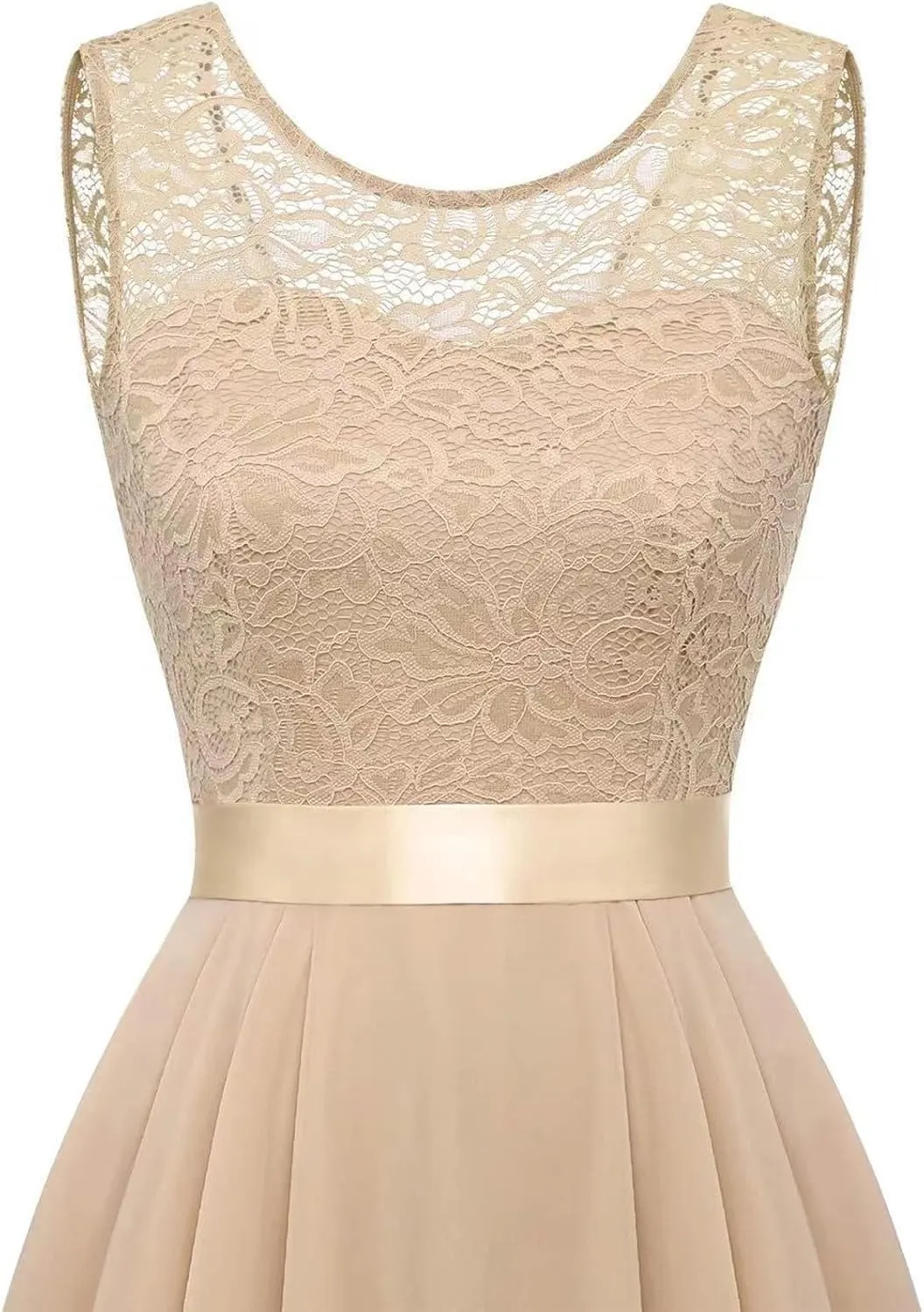 Women's Cocktail Dresses 2025 Trendy Elegant Lace Ruffle Hem Chiffon Dress Wedding Guest Evening Party Bridesmaid Dress
