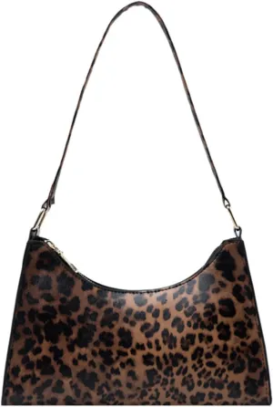Women's Cow Print Tote Shoulder Bag Small PU Leather Underarm Bag Trendy Handbag Wallet Travel Bag