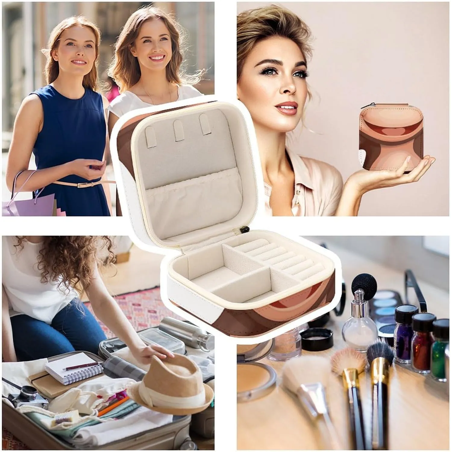 Women's Jewelry Box Jewelry Storage Box Naughty Monkey Travel Jewelry Box Can Store Earrings Bracelets Rings Watches