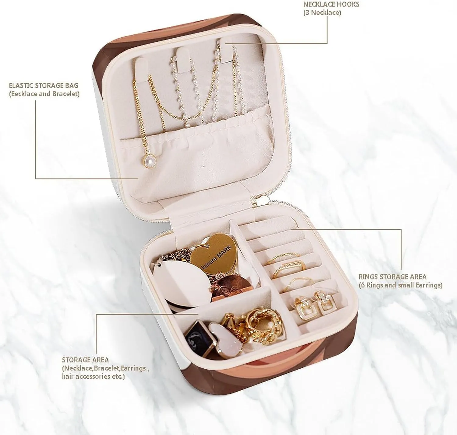 Women's Jewelry Box Jewelry Storage Box Naughty Monkey Travel Jewelry Box Can Store Earrings Bracelets Rings Watches