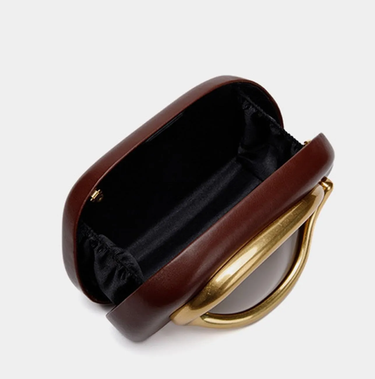 Women's Leather Evening Clutch Purse Crossbody Bag Trendy Wedding Party Clutch, Detachable Strap for Bridesmaid Cocktail