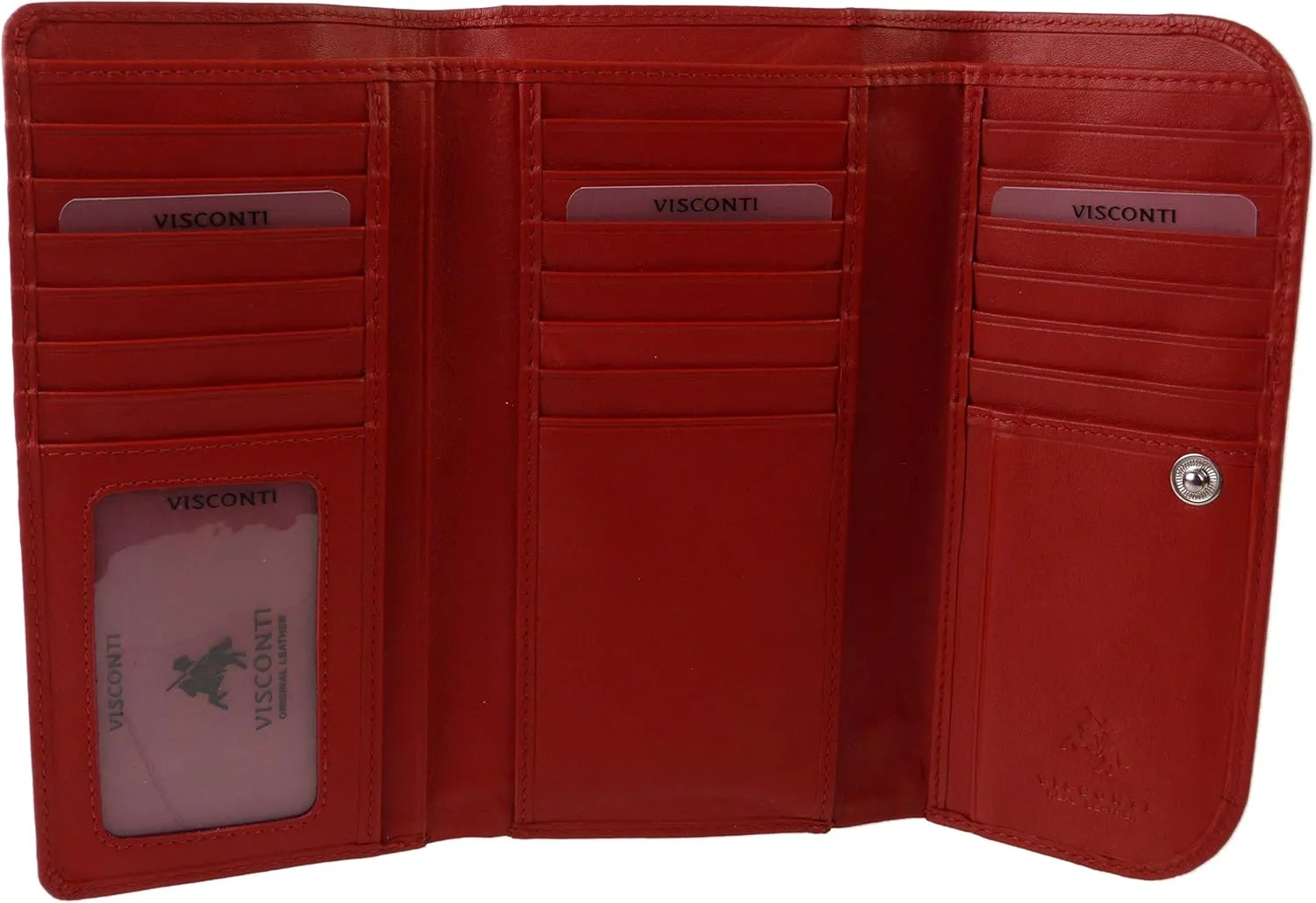 Women's Leather Medium Flap Over Purse Wallet