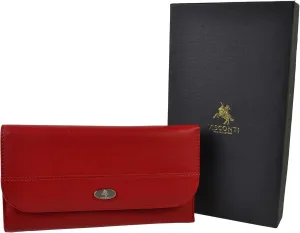 Women's Leather Medium Flap Over Purse Wallet