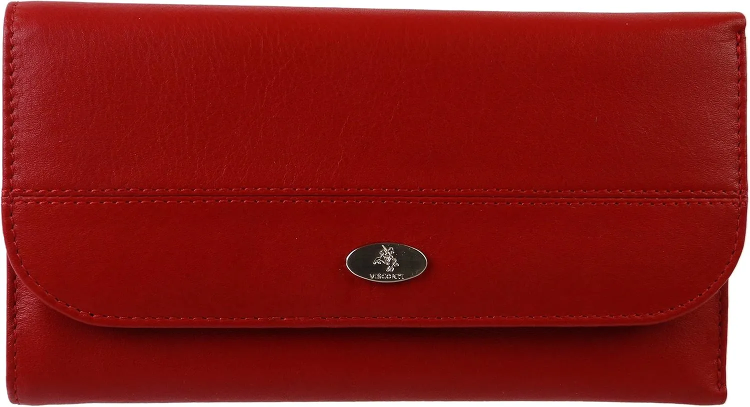 Women's Leather Medium Flap Over Purse Wallet