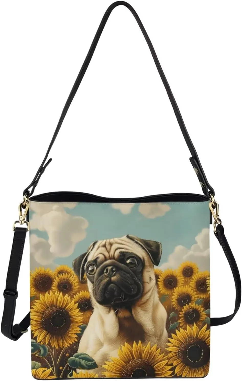 Women's Soft Leather Bucket Tote Bag Retro Hobo Handbag for Outdoors
