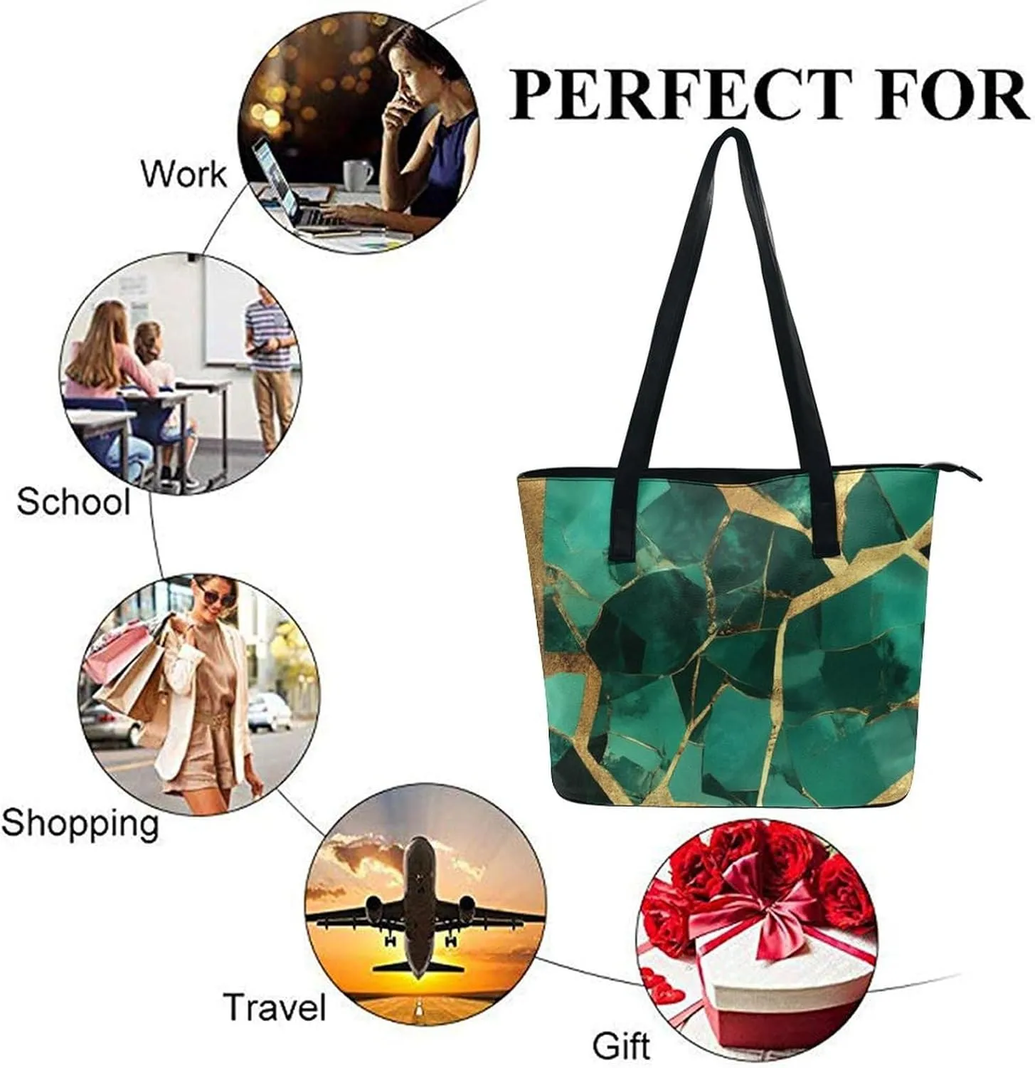 Women's Stylish Crossbody Bag PU Leather Shoulder Purse With Adjustable Strap