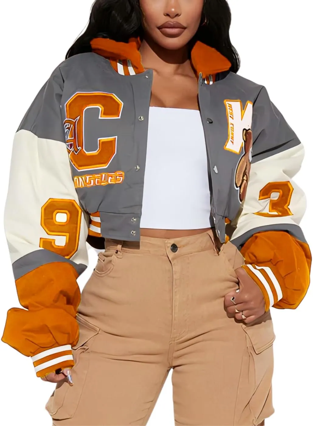 Womens Varsity Jacket Fashion Hoodies Lightweight Graphic Jacket for 2025