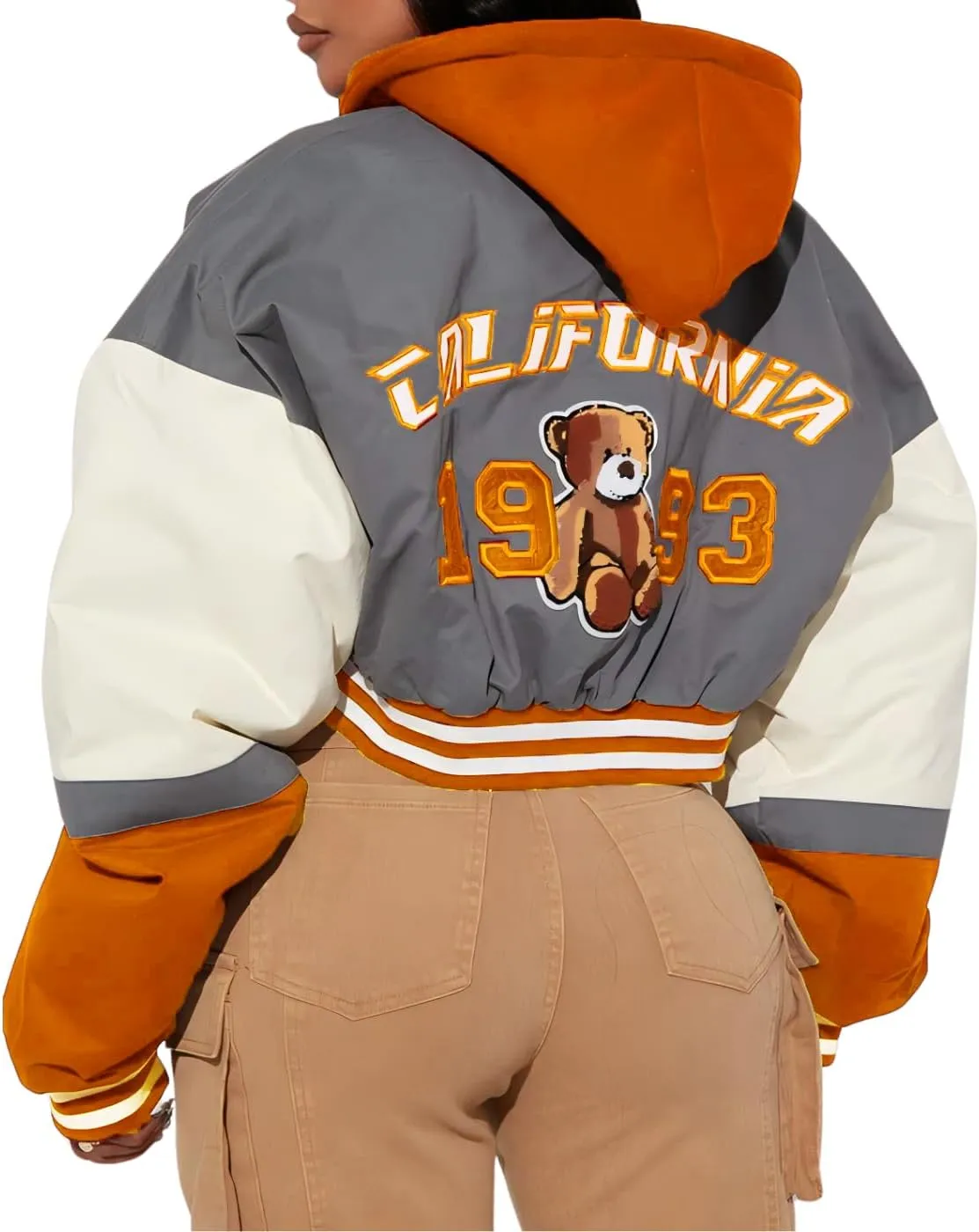Womens Varsity Jacket Fashion Hoodies Lightweight Graphic Jacket for 2025