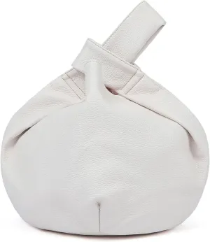 Women's Wrist Knot Tote Bag Small Soft Faux Leather Wristlet Handbags Elegant Clutch Purse for Girl