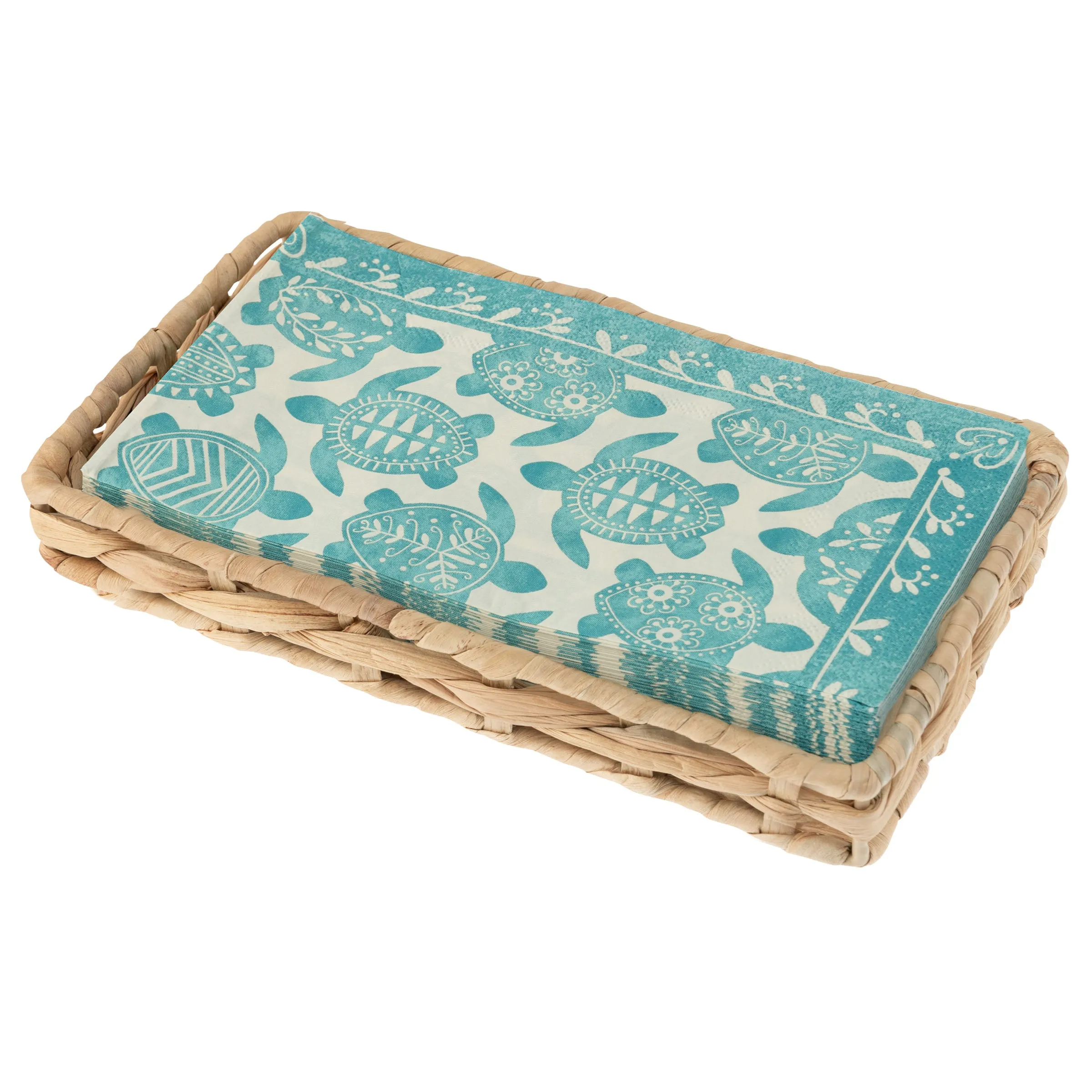 Woven Napkin Holder w/ Paper Napkins