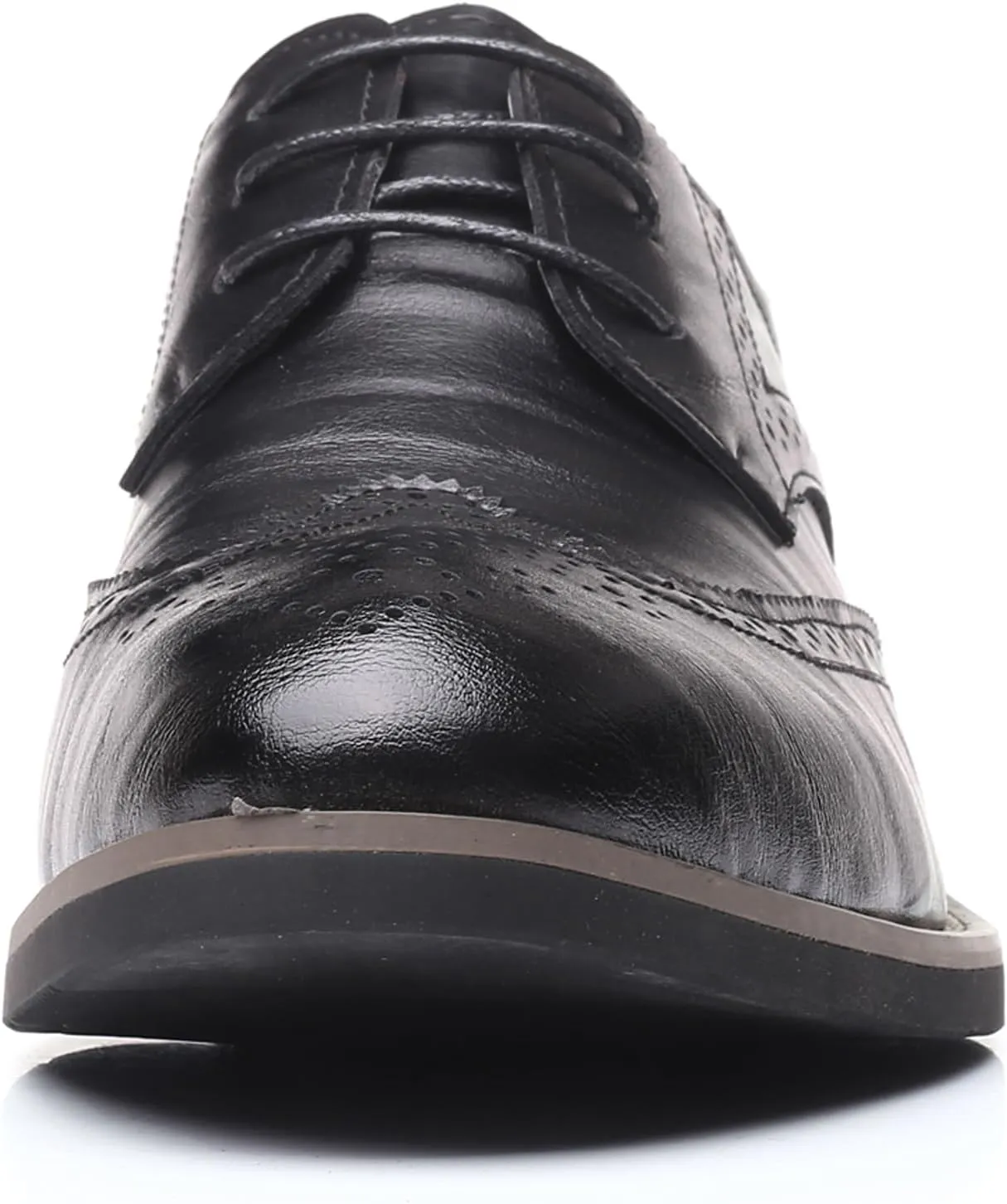 WUIWUIYU Men's Manmade Leather Lace-up Wedding Business Formal Dress Wingtips Brogue Shoes Oxfords