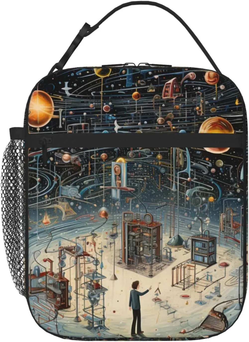 WURTON Physics Print Print Travel Cooler Lunch Bag â€“ Versatile Adults Insulated Lunch Box Tote, Women Men
