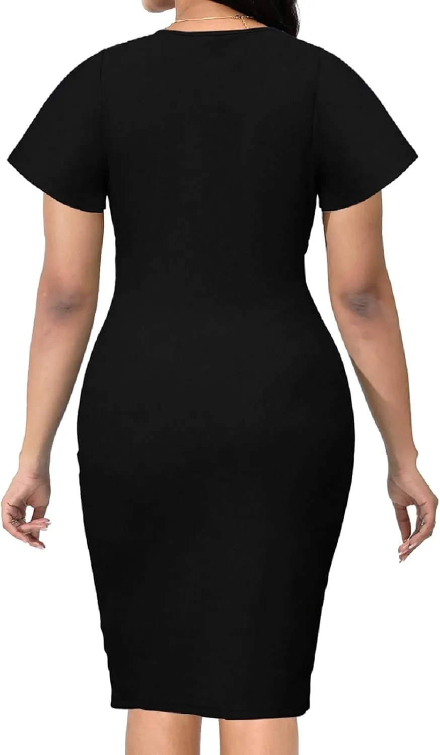 Xinlees Women's Elegant Business Dress Casual Knee Length Bodycon Pencil Dress