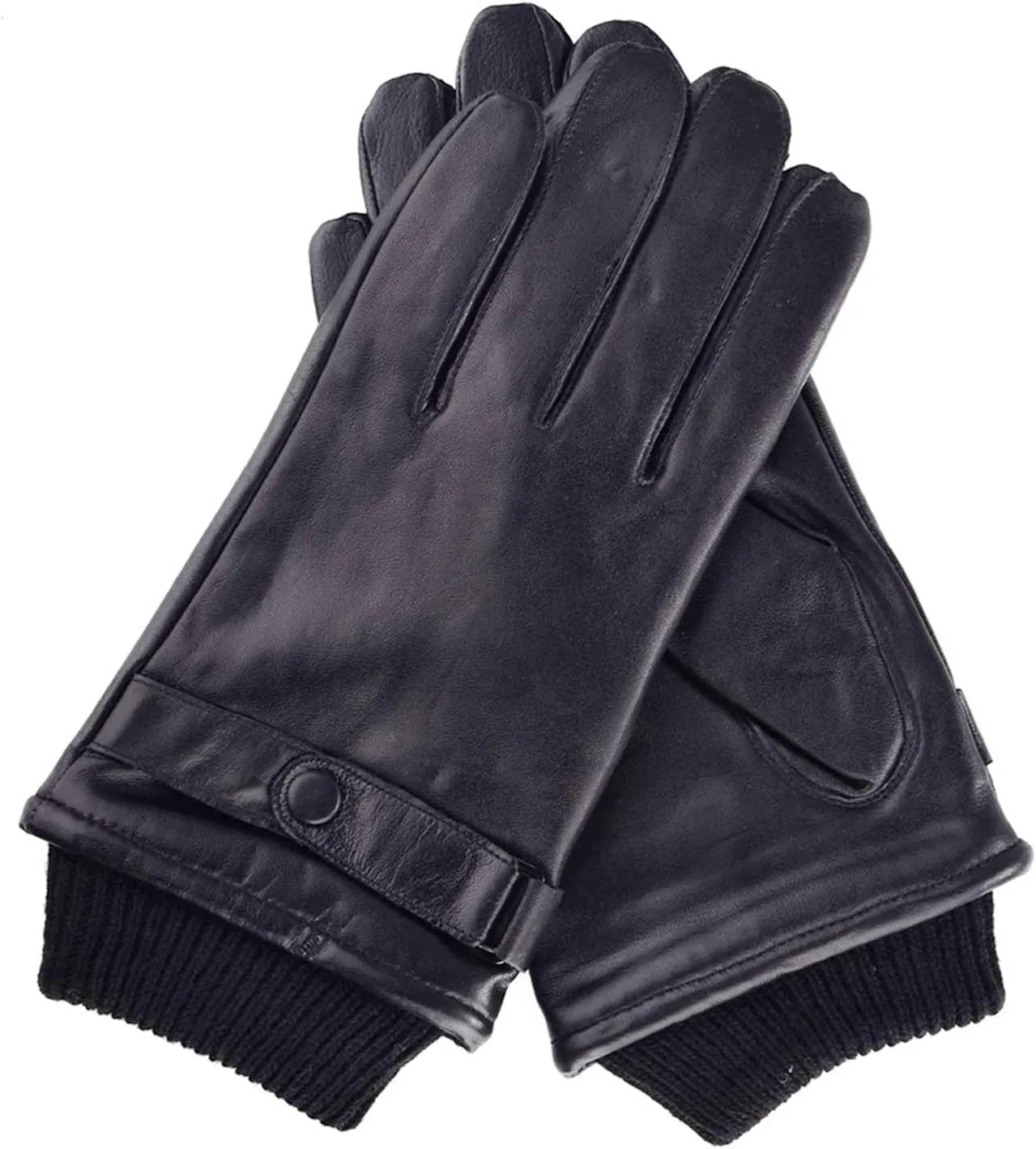 YISEVEN Men's Lambskin Leather Gloves Touchscreen